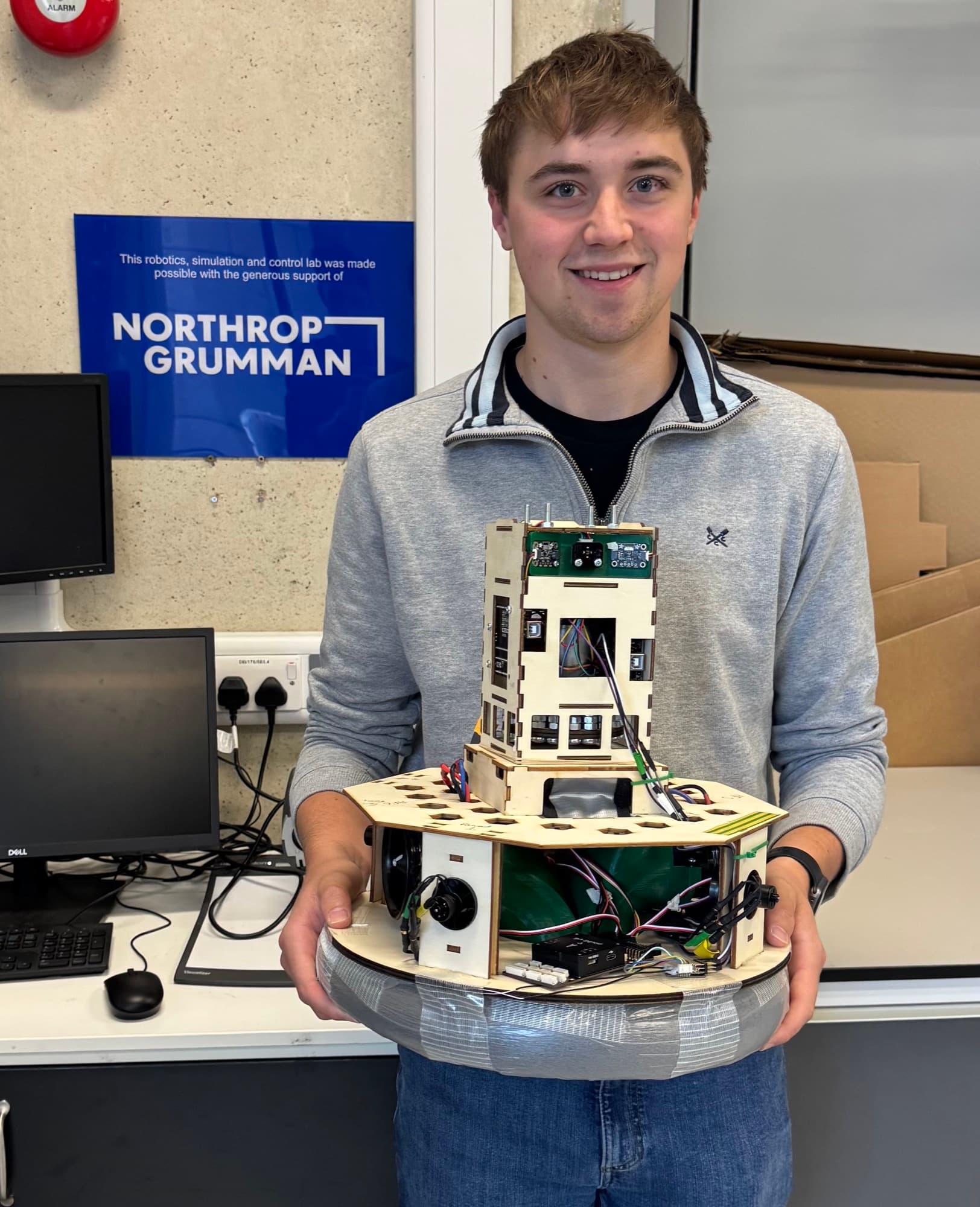 CubeSat supporting project photo showing manufactured components